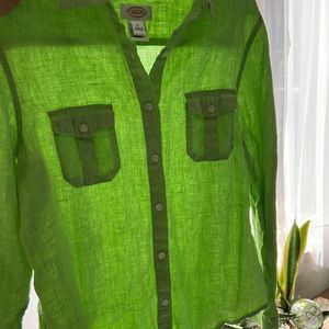 Talbot’s. Vintage, Lovely linen. Lime, women’s large, Talbots.